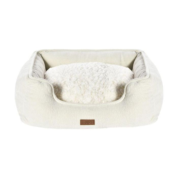 Bud'Z Cuddler Bed - Luxuriously Soft Cream Medium Pet Paradise, 61x48x18 cm