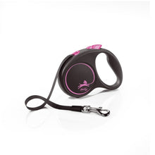 Sleek Black Design Retractable Dog Leash