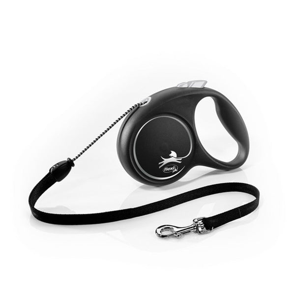 Sleek Black Design Retractable Dog Leash