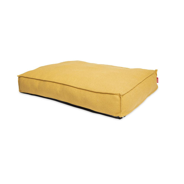 Stylish Bud'z Flat Anémone Dog Bed in Mustard - Perfect 100 x 70 x 16-cm Comfort for Your Furry Friend!