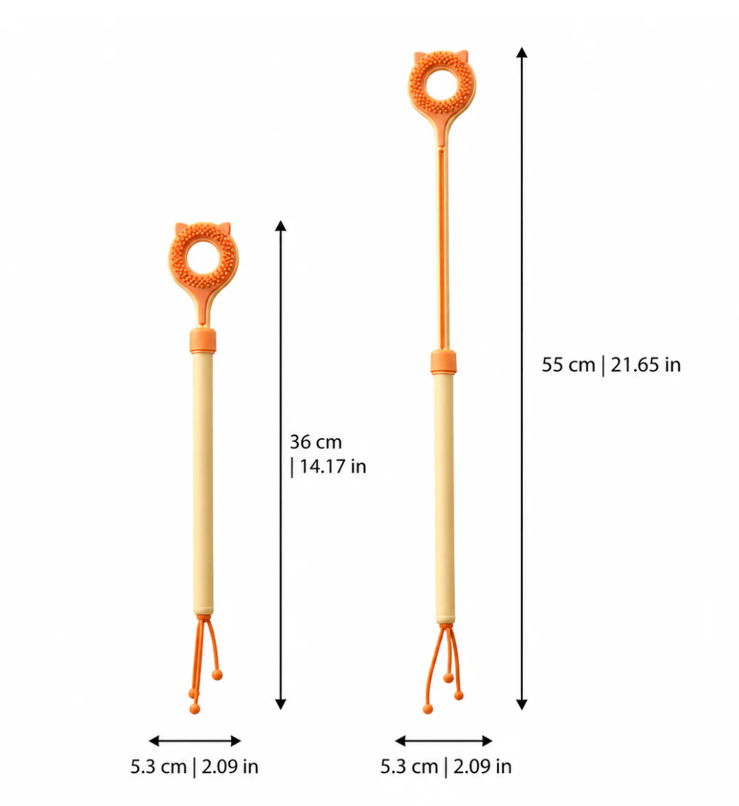 WhiskerWand Cat Grooming & Massage Wand with Extendable Handle - Image 9