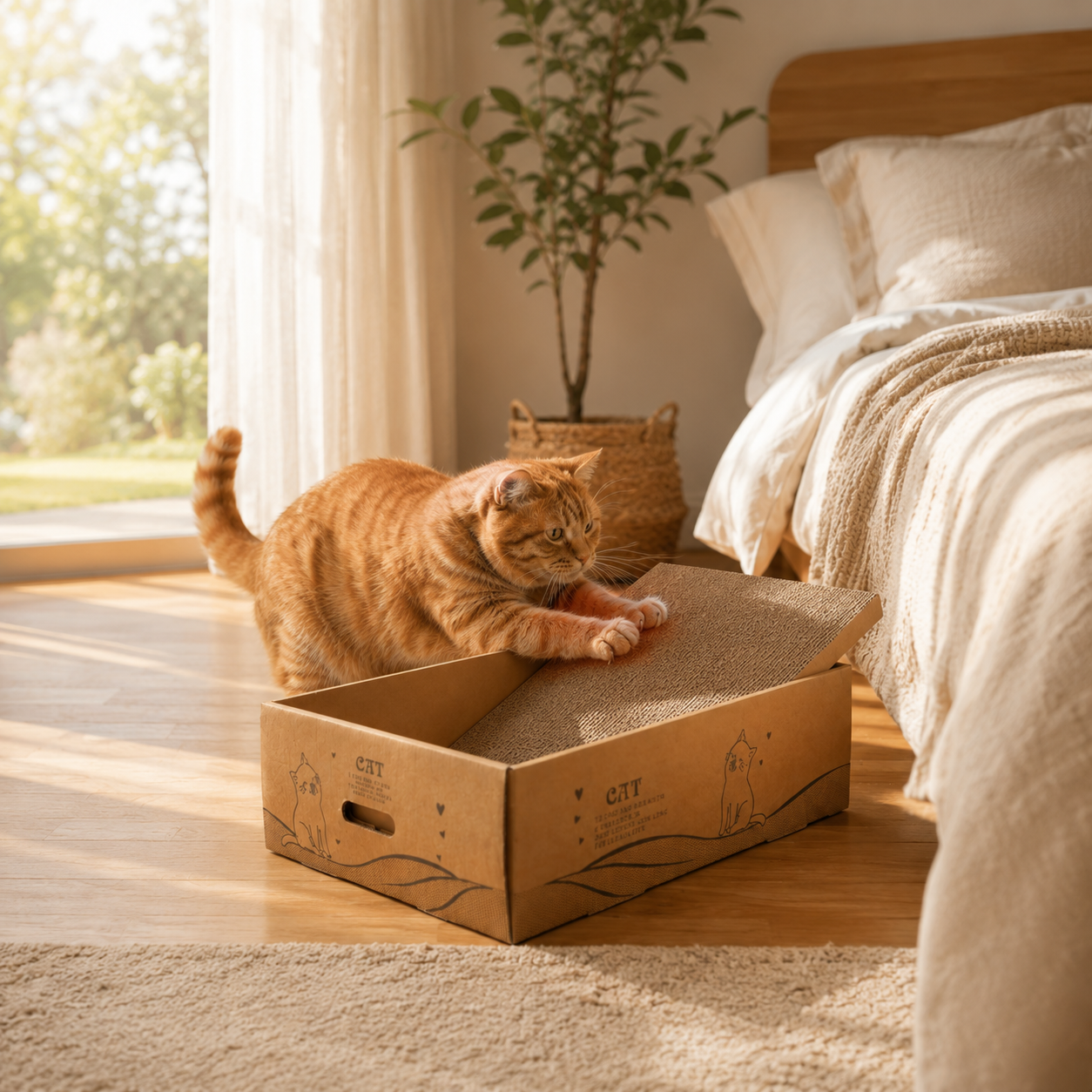 Reversible Cardboard Cat Scratcher Ramp - Image 6