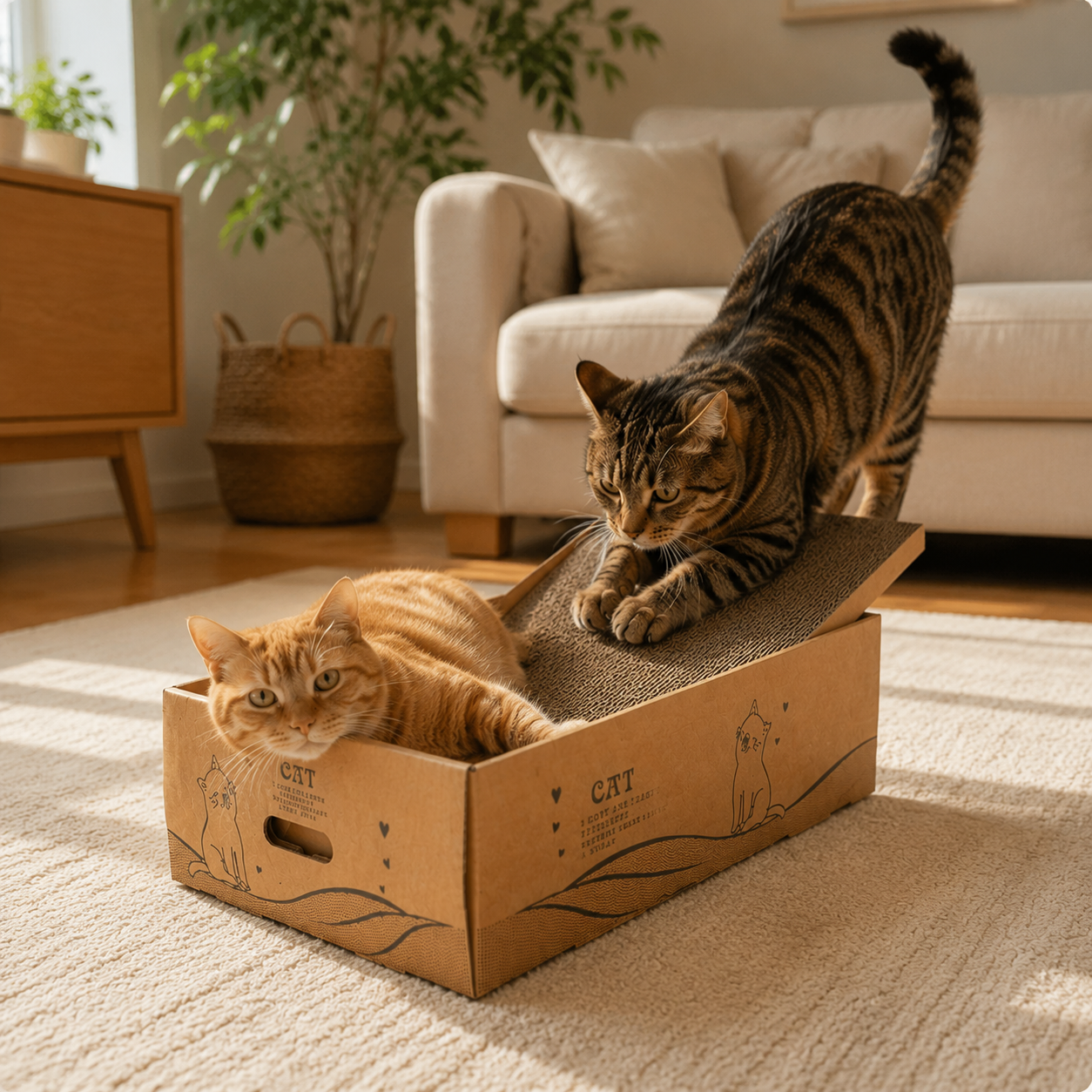 Reversible Cardboard Cat Scratcher Ramp - Image 10
