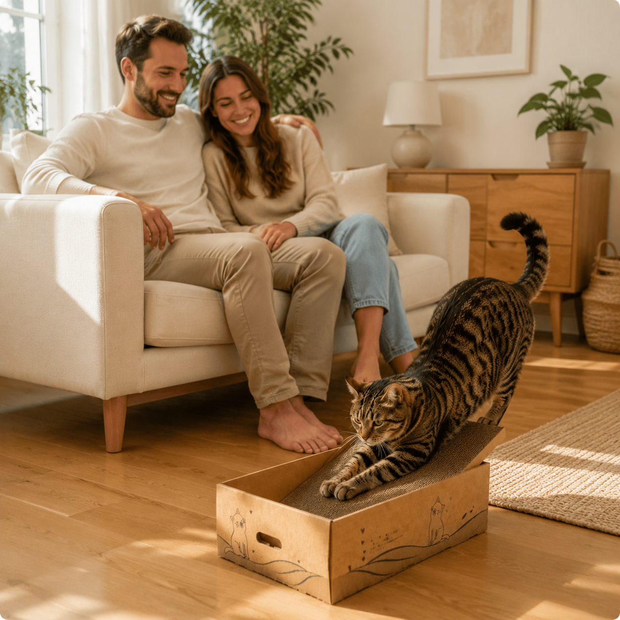 Reversible Cardboard Cat Scratcher Ramp - Image 9