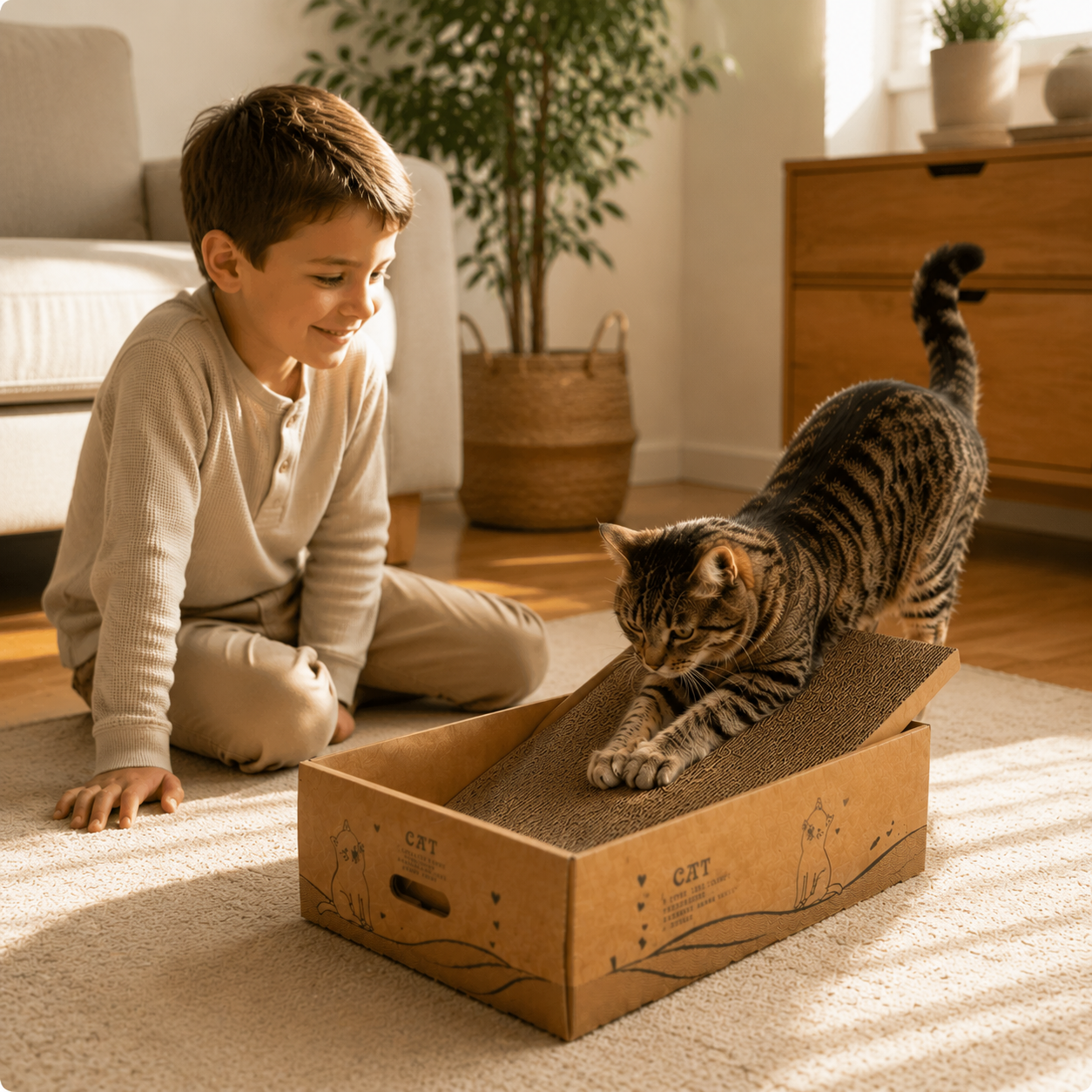 Reversible Cardboard Cat Scratcher Ramp - Image 8