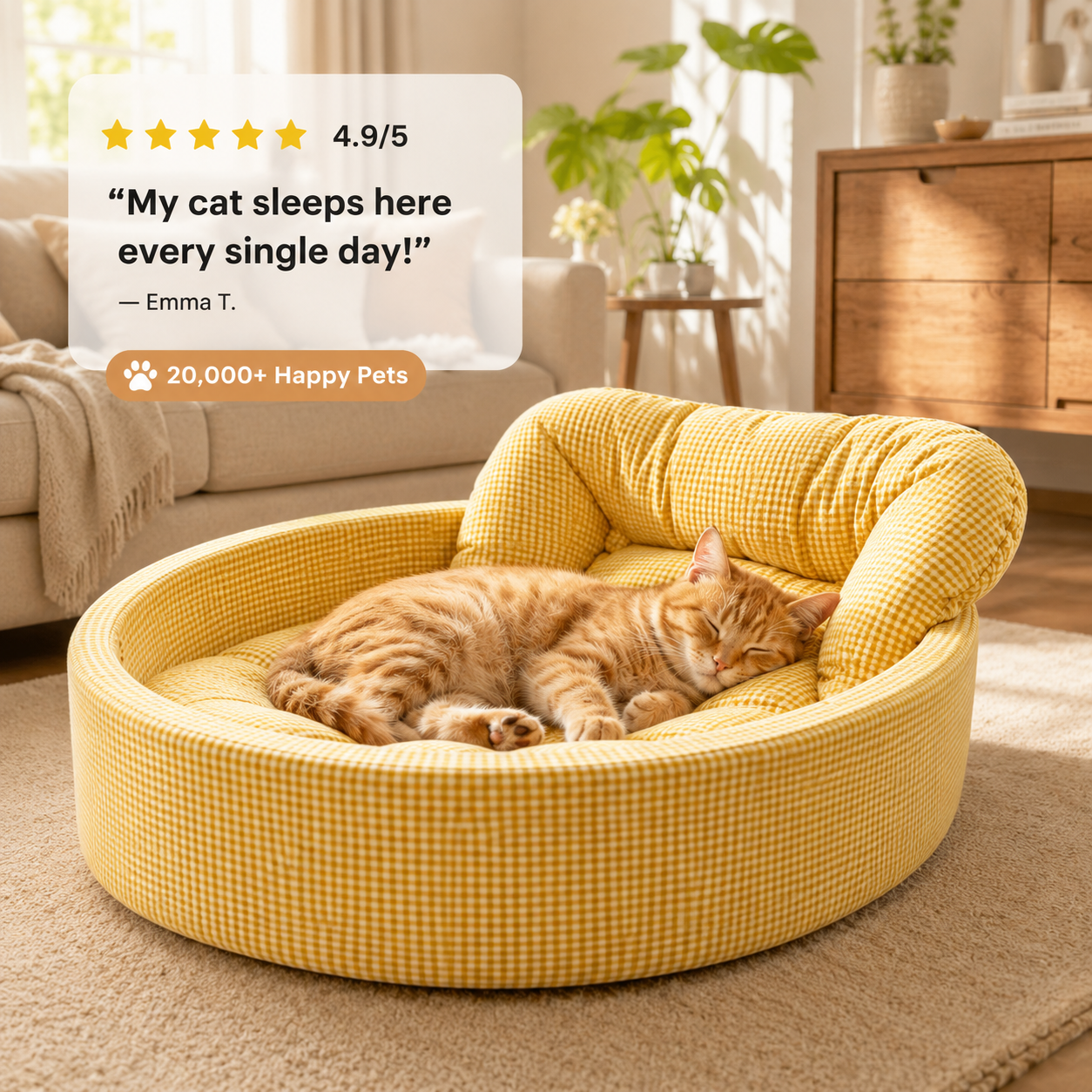 SnuggleNest Cosy Plush Pet Bed with Raised Sides - Image 2