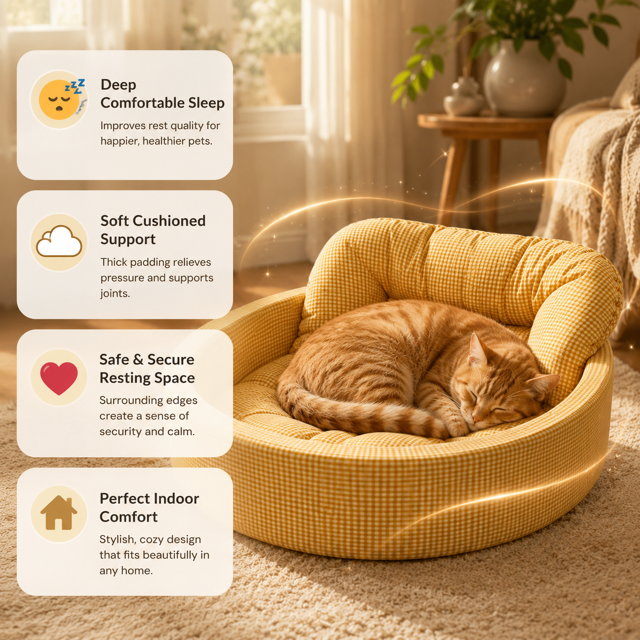 SnuggleNest Cosy Plush Pet Bed with Raised Sides - Image 3