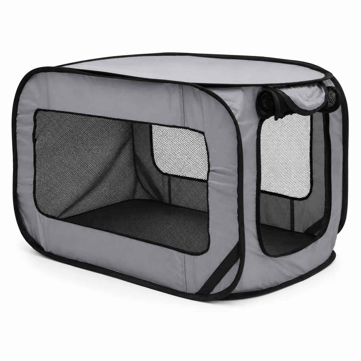 TravelNest Foldable Travel Pet Crate with Mesh Panels - Image 3