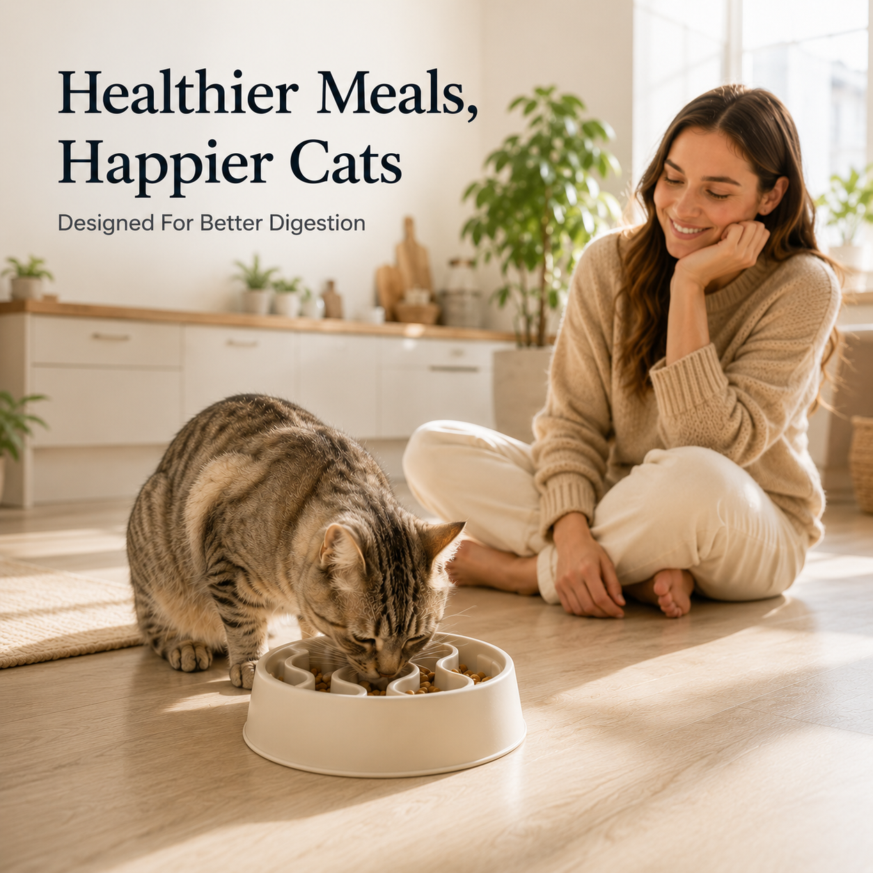 SplashFree Anti-Mess Slow Feeder Bowl for Cats - Image 4